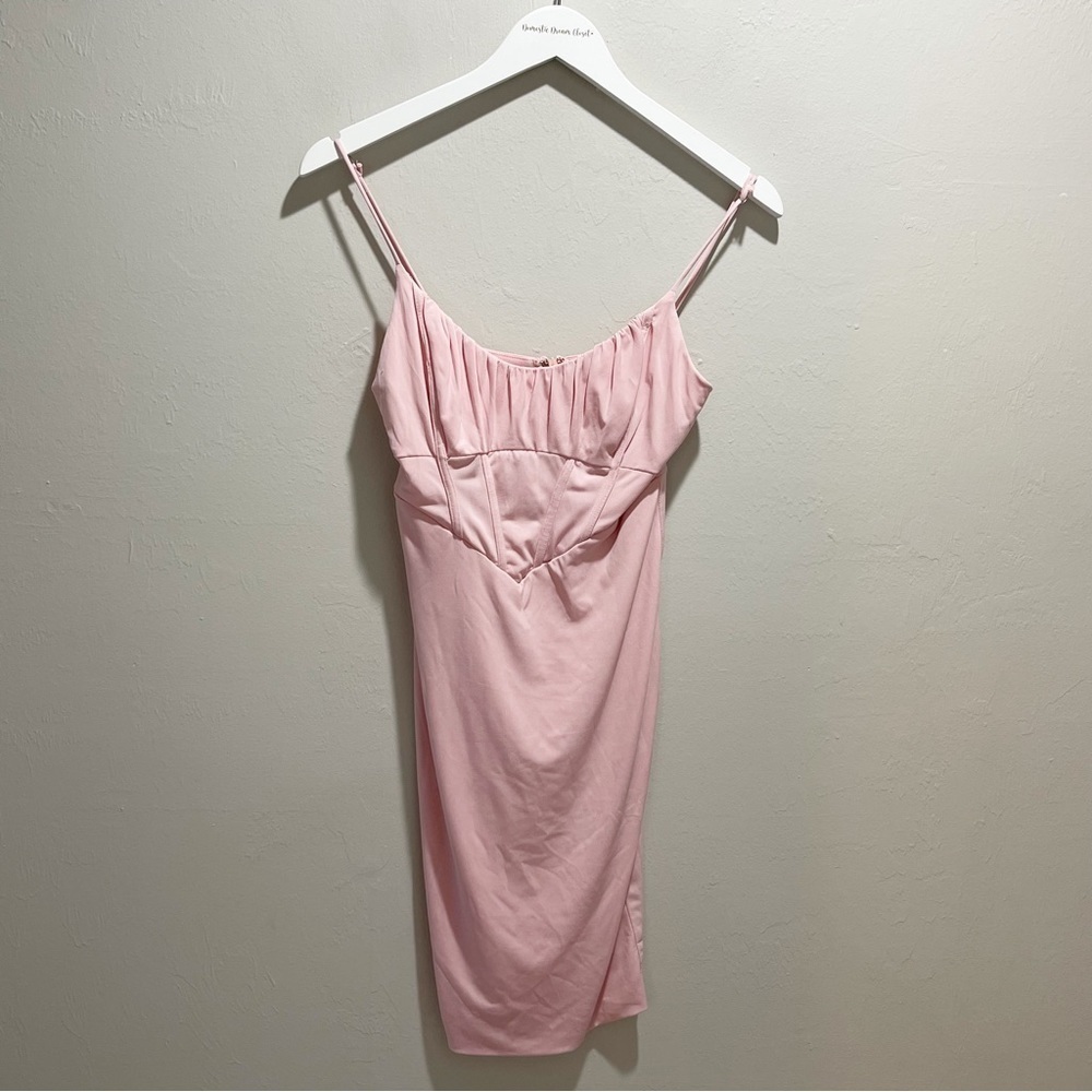 HERE COMES THE SUN Women’s Pink Corset Waist Strappy Sun Dress Size Medium